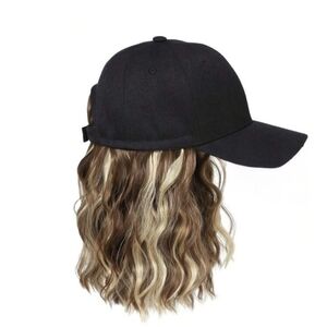 Baseball Cap Hat With Wig Attached NeW